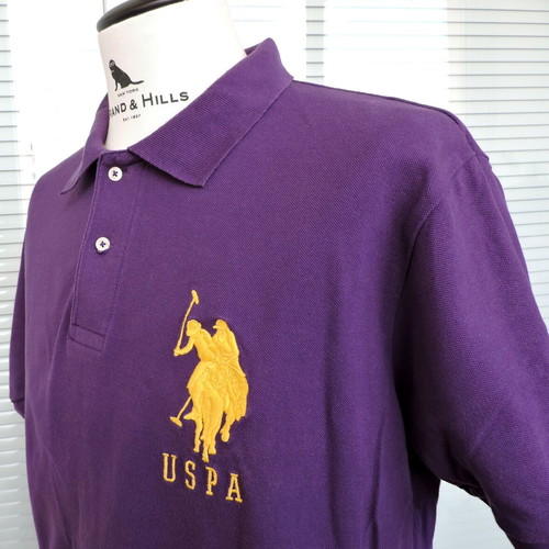 U.S. Polo Assn. Oversized Purple Polo Shirt, Size L