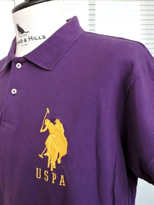 U.S. Polo Assn. Oversized Purple Polo Shirt, Size L