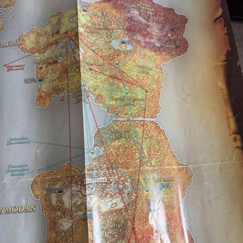 World Of Warcraft Retro Map Poster Used From 2005