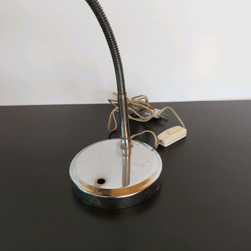 Silver-plated desk lamp used from the 1960s