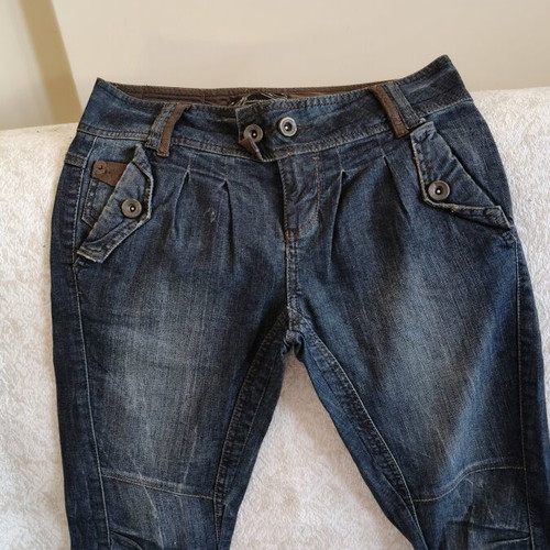 Stradivarius women's denim jeans, blue vintage wash