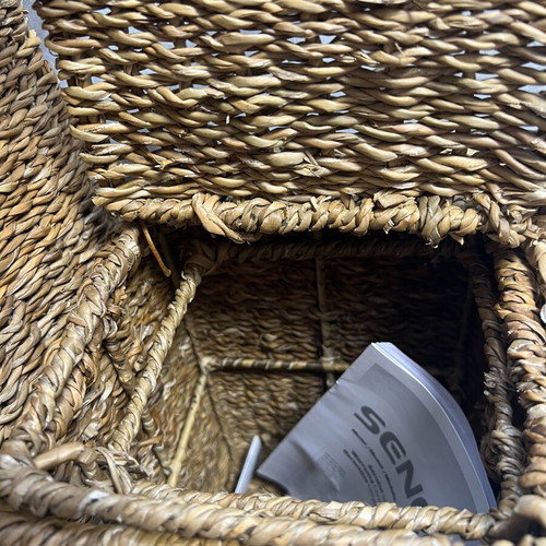 Woven laundry basket, decorative home storage