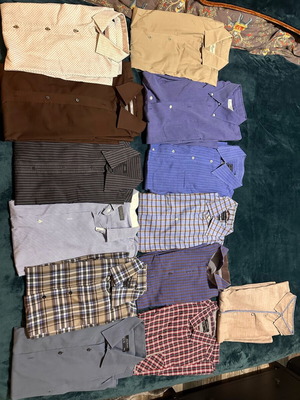 Men's shirts used, pack of 12, sizes L-XL and slim fit L