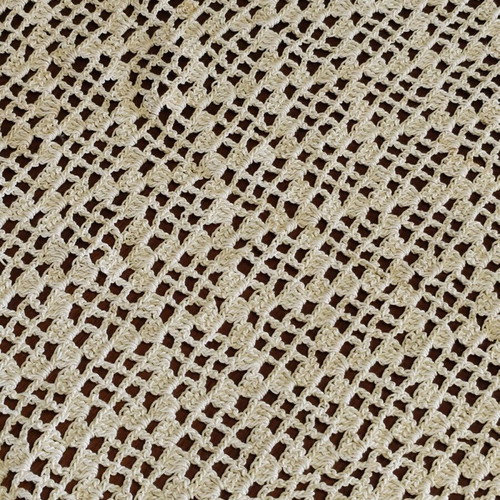 Handmade vintage scarf 70x140 used, beige