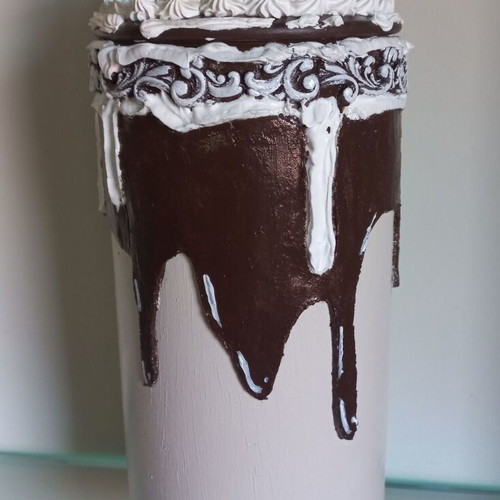 Decorative vase new, handmade, 30 cm height