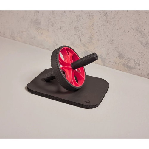 Ab wheel black with non-slip handles and knee pad new