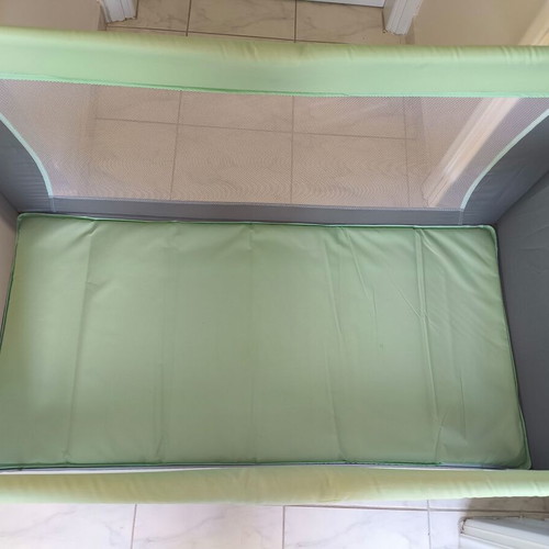 Lupilu travel playpen with carrying bag, grey and green