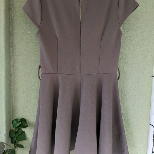 Mini pleated dress like new, beige, size S