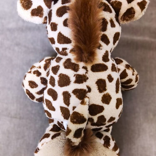 Set of 2 plush toys like new, giraffe 28cm and teddy bear 16cm