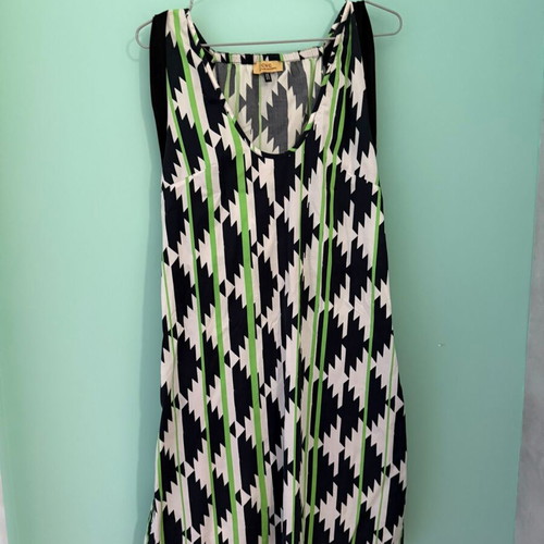 CNC Costume National sleeveless dress with belt like new, geometric print