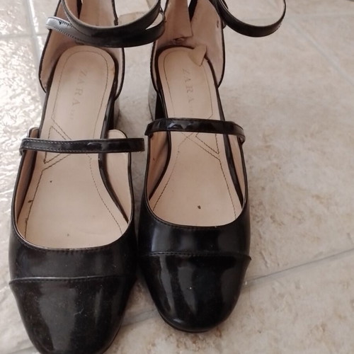Zara Mary Jane ballerina shoes used, size 36, black