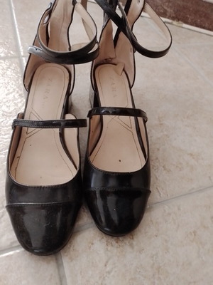 Zara Mary Jane ballerina shoes used, size 36, black