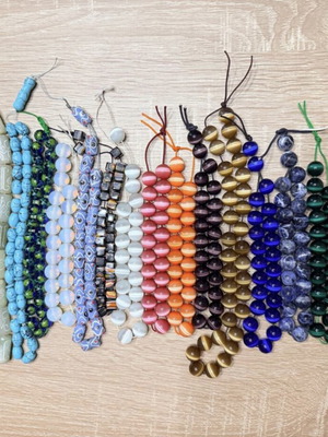 Glass beads semi-precious and bone like new for komboloi or necklace