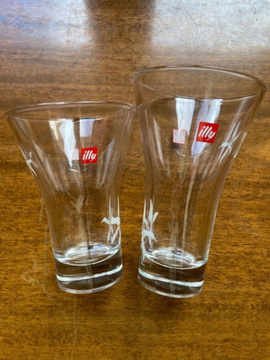Ποτήρια illy Freddo καινούργια, σετ 2 για cappuccino και espresso