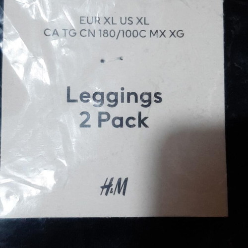 H&M leggings 2 pack size XL black new