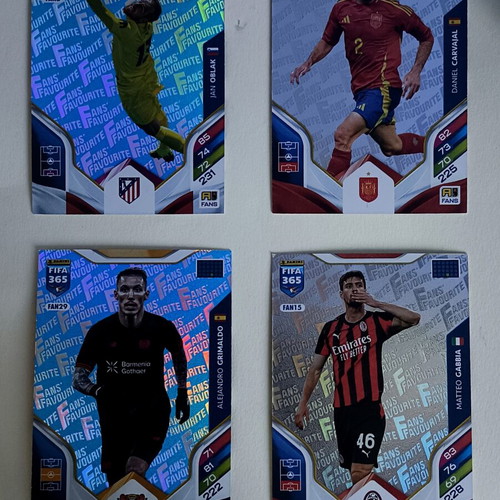 Panini FIFA 365 Adrenalyn XL lot of 8 special cards used