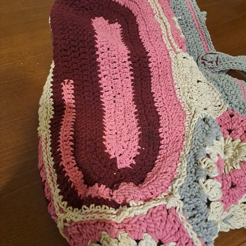 Handmade Granny's Travel Bag crochet, like new