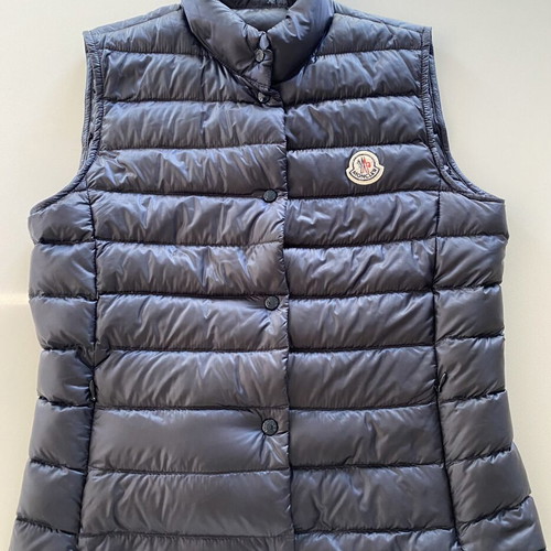 Moncler women's navy puffer gilet vest