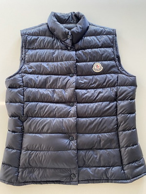 Moncler women's navy puffer gilet vest