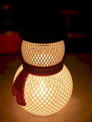 Snowman Christmas Light Decorative 3D Made to Order