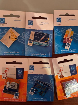 Athens 2004 Olympic Games pins like new, set of 8