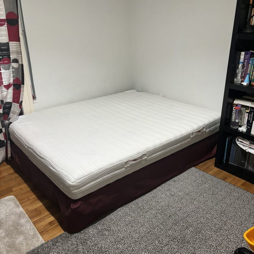 Anatomic bed 170x210 with heavy-duty frame and Mediastrom memory foam mattress