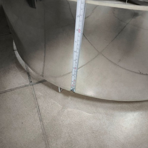 Ceiling light used with silver metal shade, 80cm diameter