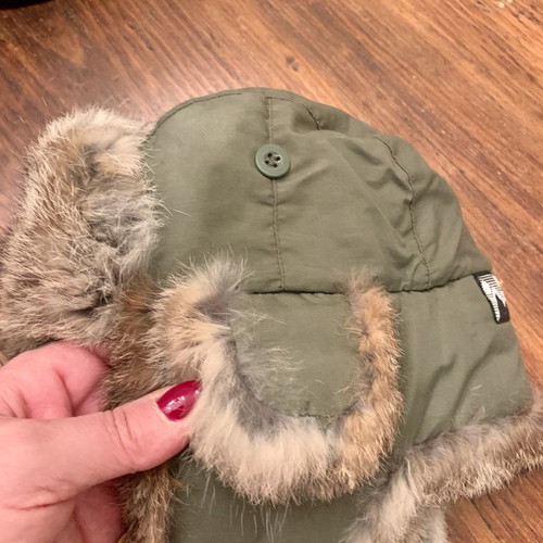 Children's multipurpose fur hat Lapin like new, brown