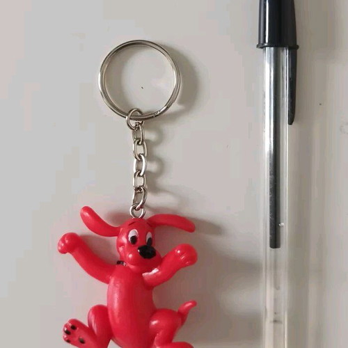 Clifford the Big Red Dog keychain figure used