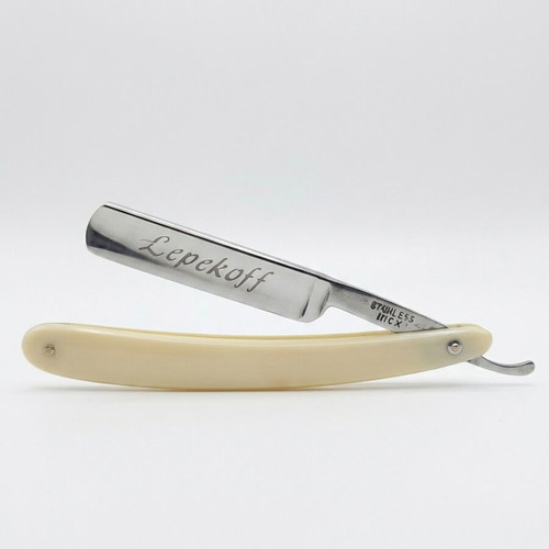 Lepekoff Vintage Straight Razor used, stainless steel 1970s