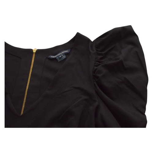 French Connection black dress with long sleeves and V neckline size 12 used