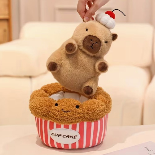 Capybara cupcake plush toy new 25cm