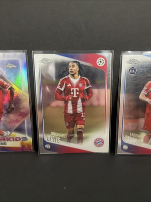 Bayern Munich Topps Chrome football card lot with Karl, Olise, Wisdom Mike