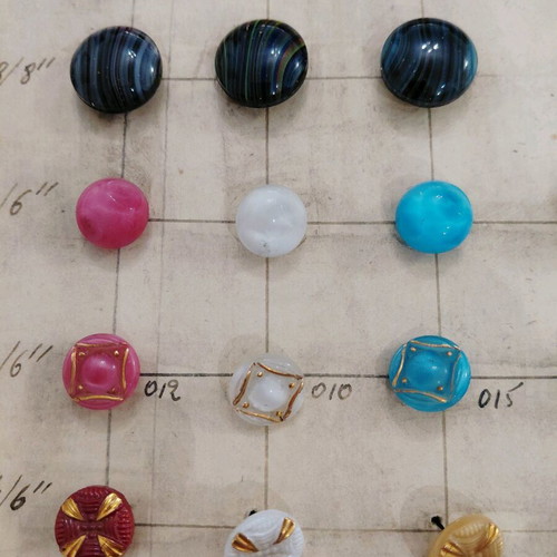 Vintage button sample book from the 1960s used