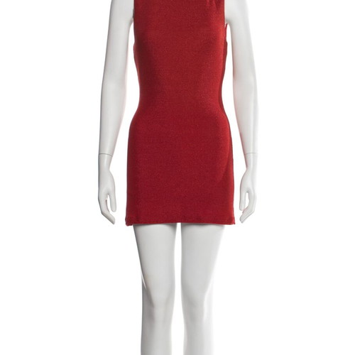 Reformation Adia mini knit dress, orange