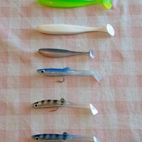 Silicone artificial lures new, 8 pcs, spinning