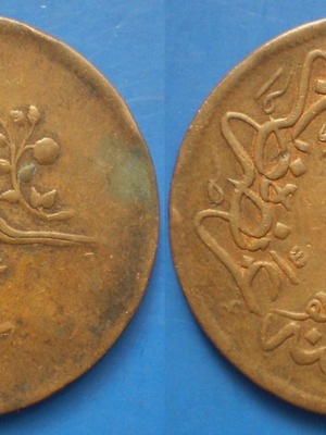 Ottoman copper coin 40 Para 1255/20 (1859) used