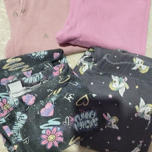 Girls' leggings 140 cm used, pack of 4, H&M and LC Waikiki