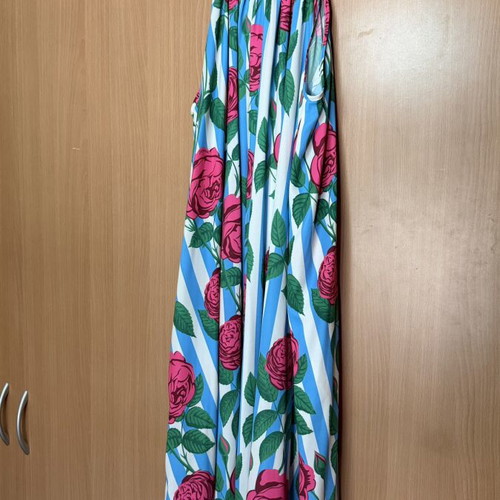 Karavan summer maxi dress with stripes and flowers, like new