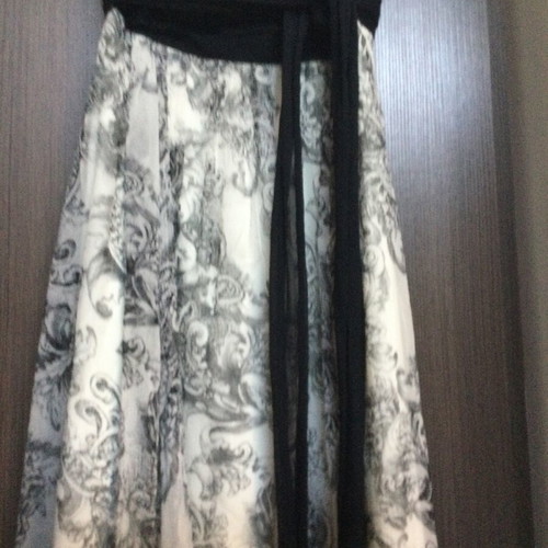 Strapless maxi dress BCBG Maxazria like new, white and gray
