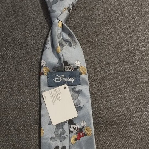Disney Mickey Mouse children's tie new, clip-on, turquoise satin