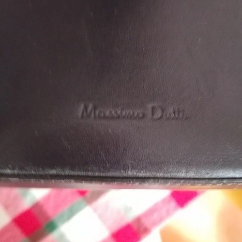 Massimo Dutti leather crossbody bag like new with black and white strap