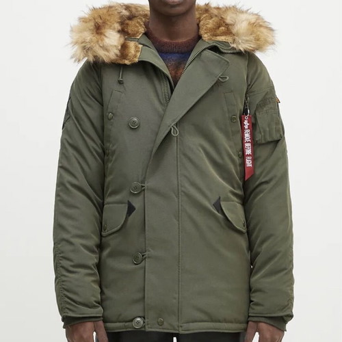 Alpha Industries Explorer Parka men's winter jacket new, green, size M