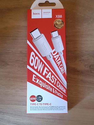 Hoco X88 Type-C to Type-C Cable 60W fast charging, new