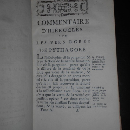 Ierokles Alexandrinos Commentary on Pythagoras' Golden Verses used book