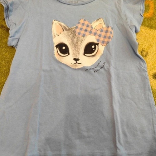 H&M set of 6 girls' short-sleeve tops like new, pastel colors, age 8-10
