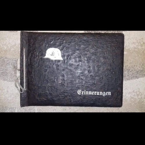Leather-bound photo album of German Occupation Forces 1940 like new