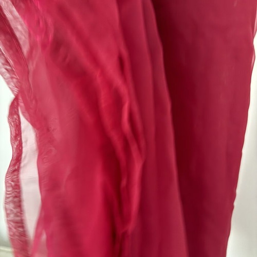IKEA transparent curtains set of 3, fuchsia, orange & purple