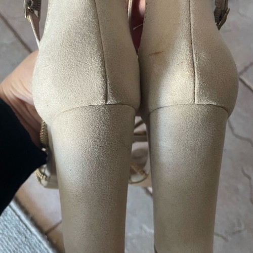 Migato beige high heel shoes with gold details like new, size 40