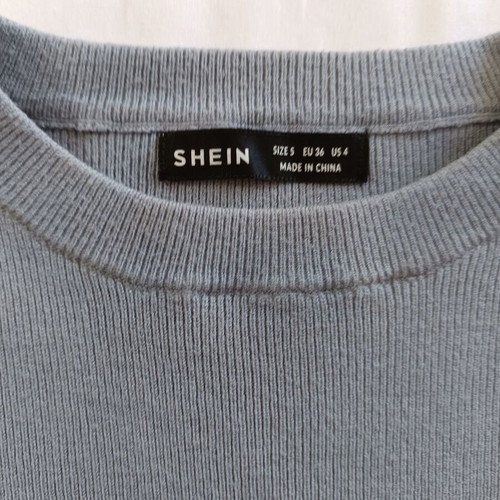 Shein ribbed light blue knit sweater used